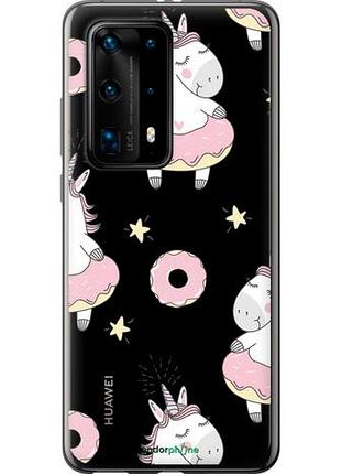 Чехол на huawei p40 pro plus единорожки "4659u-1917-10746"