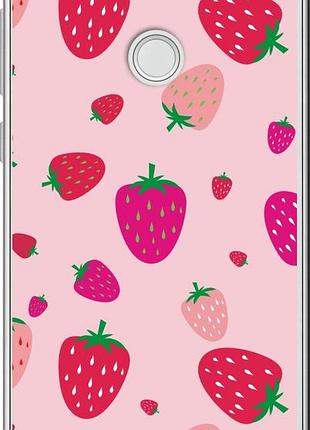 Чехол на huawei p8 lite (2017) клубнички "4332u-777-10746"