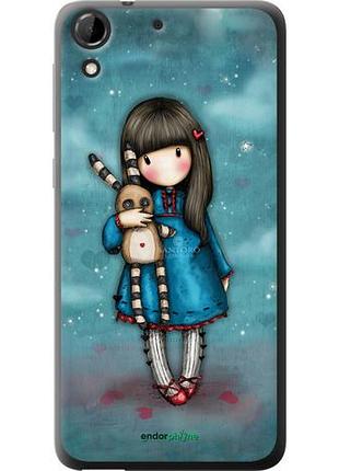 Чехол на htc desire 728g девочка с зайчиком "915u-145-10746"
