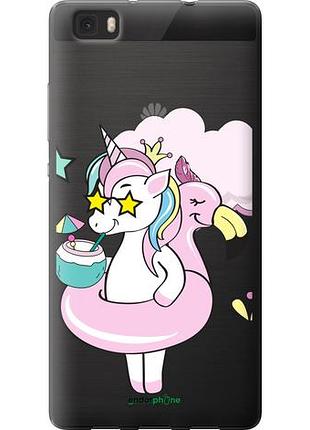 Чехол на huawei ascend p8 lite crown unicorn "4660u-126-10746"