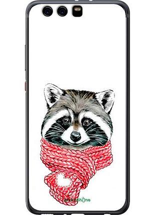 Чехол на huawei p10 plus енот в шарфе "4688u-963-10746"