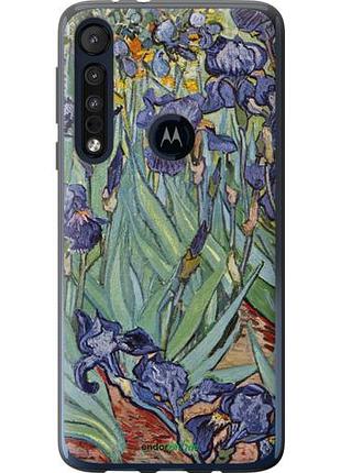 Чехол на motorola one macro винсент ван гог. ирисы "161u-1812-10746"