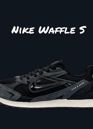 Nike waffle s dark grey black