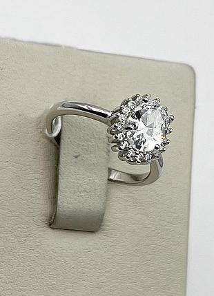 Кольцо серебряное с кубическим цирконием 17 2,63 г