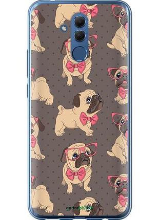 Чехол на huawei mate 20 lite мопсики 2 "4362u-1575-10746"