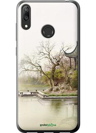 Чехол на huawei y7 2019 японский пейзаж "776u-1638-10746"