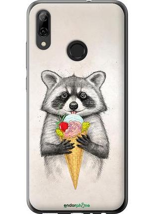 Чехол на huawei p smart 2019 енотик с мороженым "4602u-1634-10746"