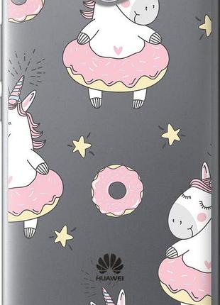 Чехол на huawei y7 2017 единорожки "4659u-1019-10746"