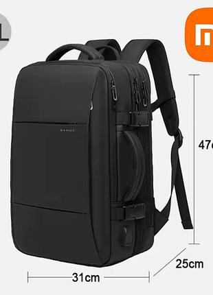 Рюкзак великий xiaomi bange travel 37l bg-1908 black сумка бананка sling mi валіза ранец портфель тактический