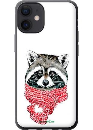 Чехол на iphone 12 mini енот в шарфе "4688u-2071-10746"