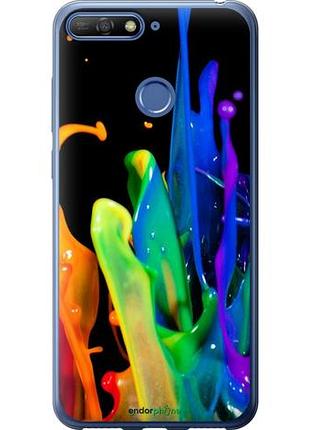 Чехол на huawei honor 7a pro брызги краски "3957u-1440-10746"