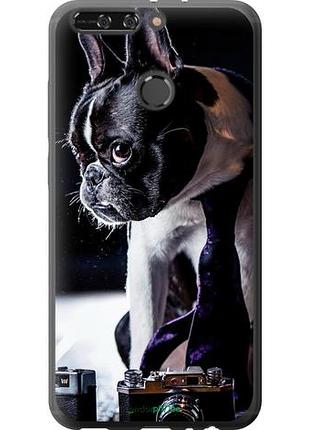 Чехол на huawei honor v9 / honor 8 pro бульдог-фотограф "142u-1246-10746"