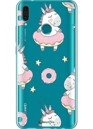 Чехол на huawei y9 2019 единорожки "4659u-1602-10746"