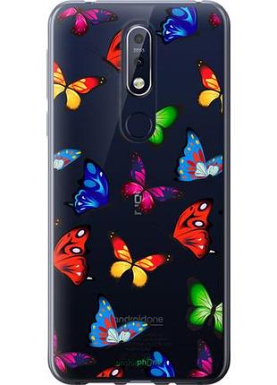 Чохол на nokia 7.1 барвисті метелики "4761u-1593-10746"