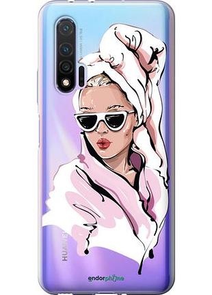 Чехол на huawei nova 6 девушка в очках 2 "4714u-1821-10746"