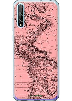 Чехол на huawei p smart s карта "4794u-1813-10746"