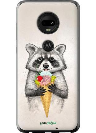 Чехол на motorola moto g7 енотик с мороженым "4602u-1614-10746"