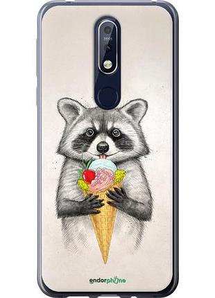 Чехол на nokia 7.1 енотик с мороженым "4602u-1593-10746"