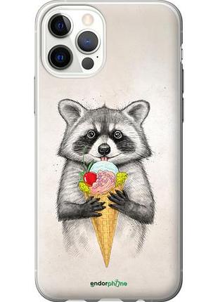 Чохол на iphone 12 pro єнотик з морозивом "4602u-2052-10746"