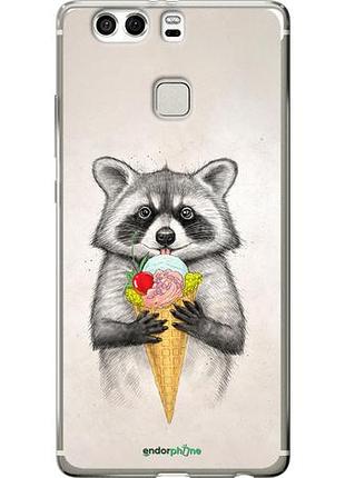 Чохол на huawei p9 plus єнотик з морозивом "4602u-300-10746"