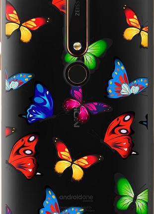 Чохол на nokia 6 2018 барвисті метелики "4761u-1386-10746"
