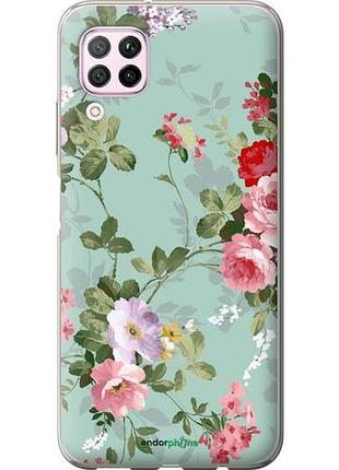 Чехол на huawei p40 lite цветочные обои 2 "862u-1887-10746"