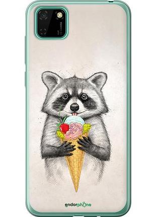 Чехол на huawei y5p енотик с мороженым "4602u-1936-10746"