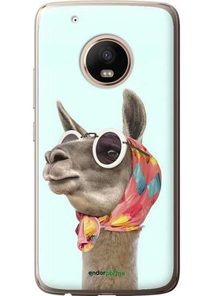 Чехол на motorola moto g5 plus модная лама "4479u-1038-10746"