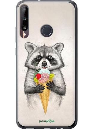 Чехол на huawei p40 lite e енотик с мороженым "4602u-1875-10746"