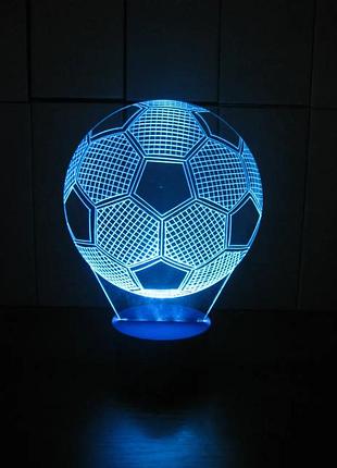 3d-светильник футбольный мяч, 3д-ночник, несколько подсветок (на bluetooth), подарок футболисту фанату