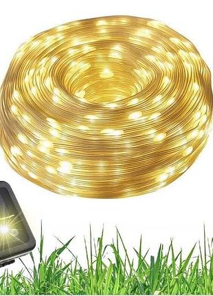 Вуличні гірлянди ліхтарі 50метрів 500лед на сонячній батареї sunlamp з опцією підзарядки від мережі зовнішні