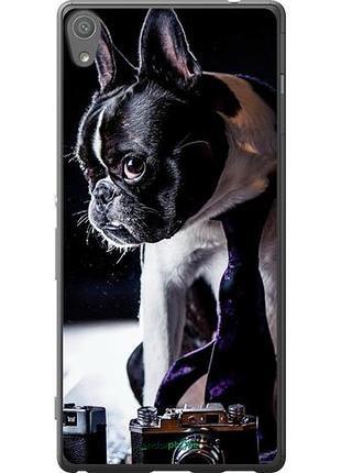 Чехол на sony xperia xa ultra dual f3212 бульдог-фотограф "142u-391-10746"