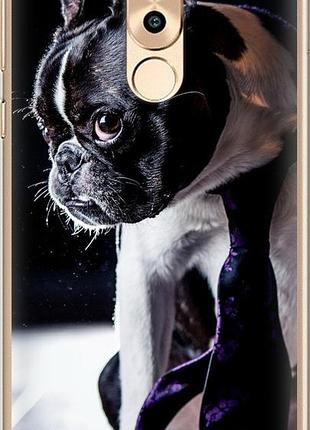 Чехол на huawei honor 6x бульдог-фотограф "142u-460-10746"