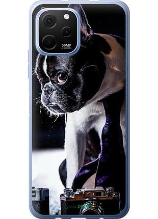 Чехол на huawei nova y61 бульдог-фотограф "142u-2983-10746"