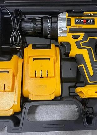 Аккумуляторный шуруповерт с насадками в кейсе kiyoshi wl 1303 (10)