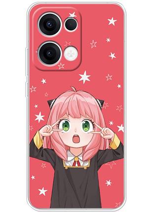 Чехол силиконовый с картинкой на oppo reno 13 (аниме, anime)