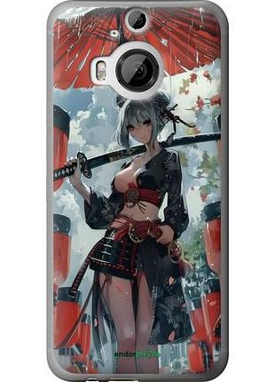 Чехол на htc one m9 plus гейша-воин "6124u-134-10746"