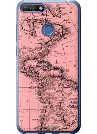 Чехол на huawei honor 7a pro карта "4794u-1440-10746"