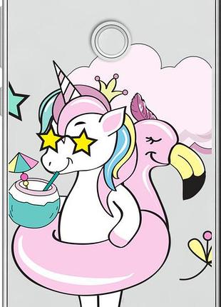 Чехол на huawei p8 lite (2017) crown unicorn "4660u-777-10746"
