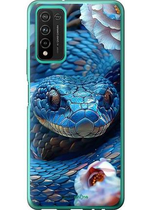 Чехол на huawei honor 10x lite blue snake "6079u-2198-10746"