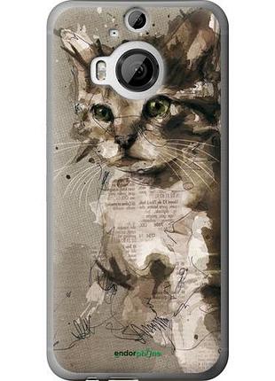 Чехол на htc one m9 plus котёнок из пятен и линий "119u-134-10746"