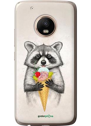 Чохол на motorola moto g5 plus єнотик з морозивом "4602u-1038-10746"