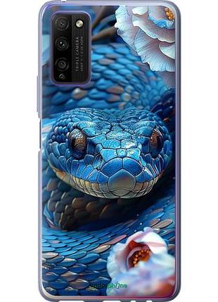 Чехол на huawei honor 30 lite blue snake "6079u-2074-10746"