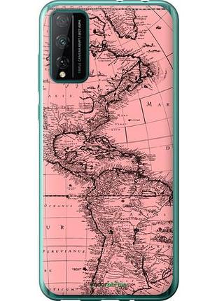 Чехол на huawei honor play 4t pro карта "4794u-1914-10746"