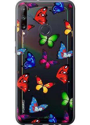 Чехол на huawei p40 lite e красочные мотыльки "4761u-1875-10746"