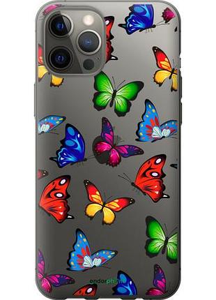 Чохол на iphone 12 pro max барвисті метелики "4761u-2054-10746"