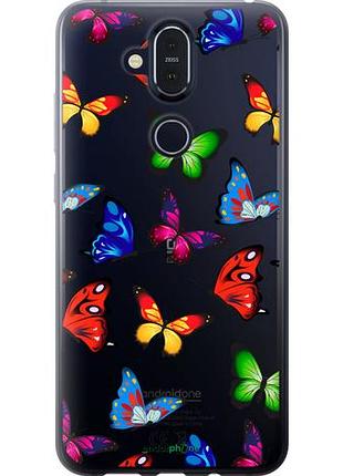 Чохол на nokia 8.1 барвисті метелики "4761u-1620-10746"