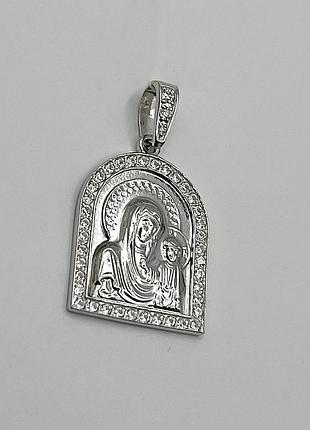 Православная ладанка серебряная "богородица казанская" 3,5 г