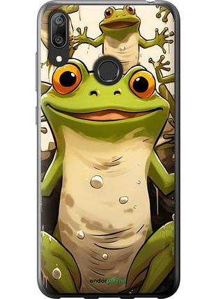 Чехол на huawei y7 2019 веселая жаба "5658u-1638-10746"