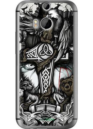 Чехол на htc one m8 тату викинг "4098u-30-10746"